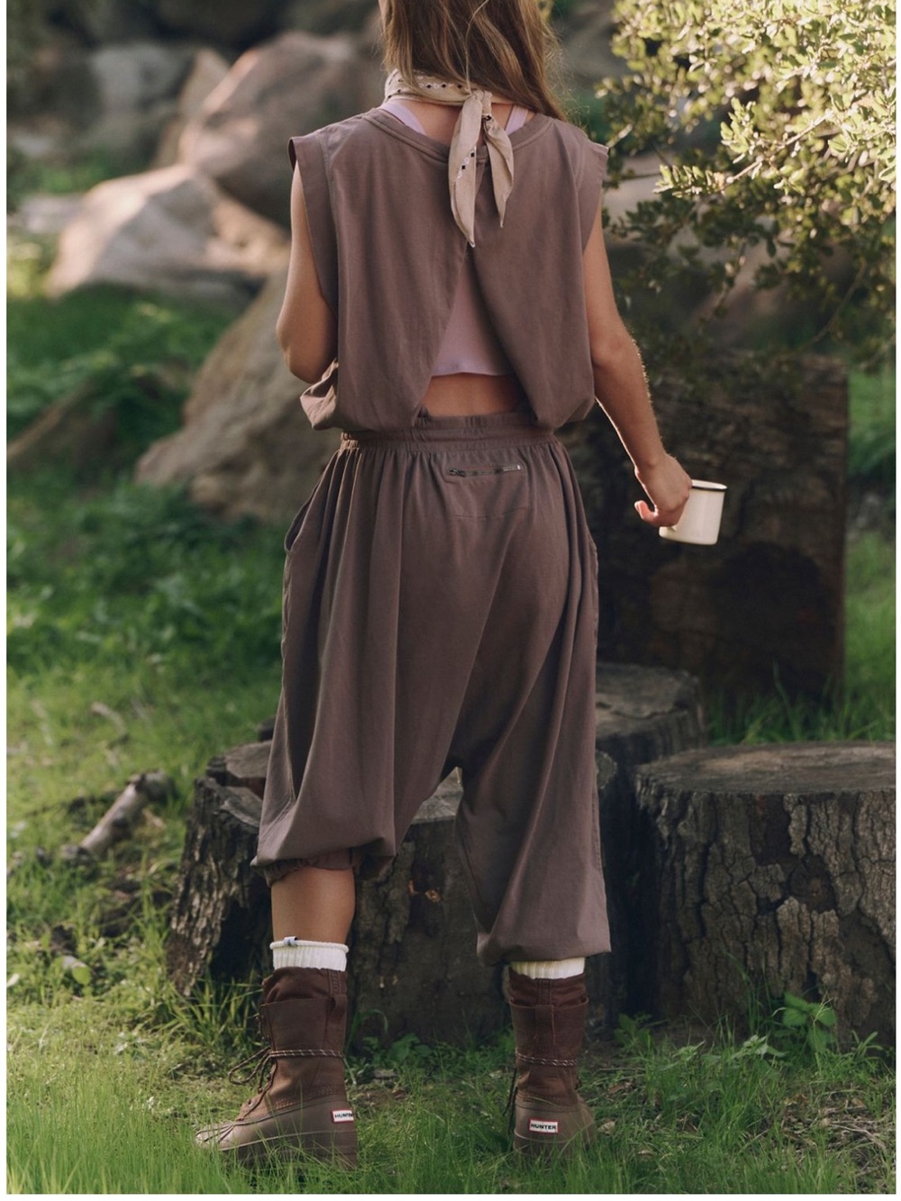 Free People Movement Hot Shot Harem Onesie NWT S - Picture 2 of 11
